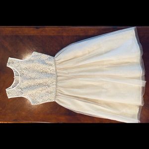 Creme color party wear dress Girls Size 16